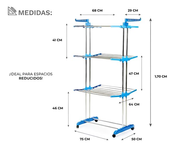 Tender vertical plegable