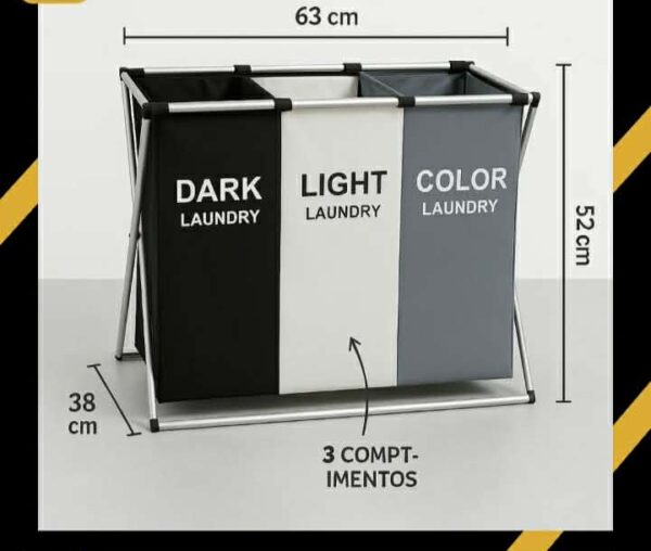 6a5afcbf-8454-4da0-bfcd-ca944a46336e Cesto de ropa plegable con divisiones